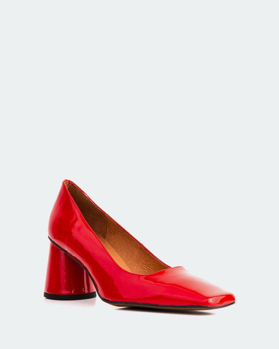 Women L'Intervalle | L'Intervalle Carey Red Patent Pumps Red Patent/Cuir Vernis Rouge