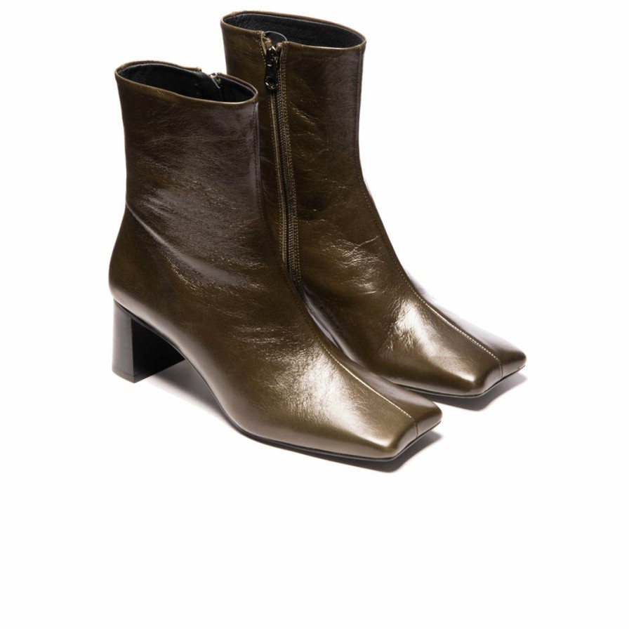 Women L'Intervalle | L'Intervalle Women Sintra Khaki Leather