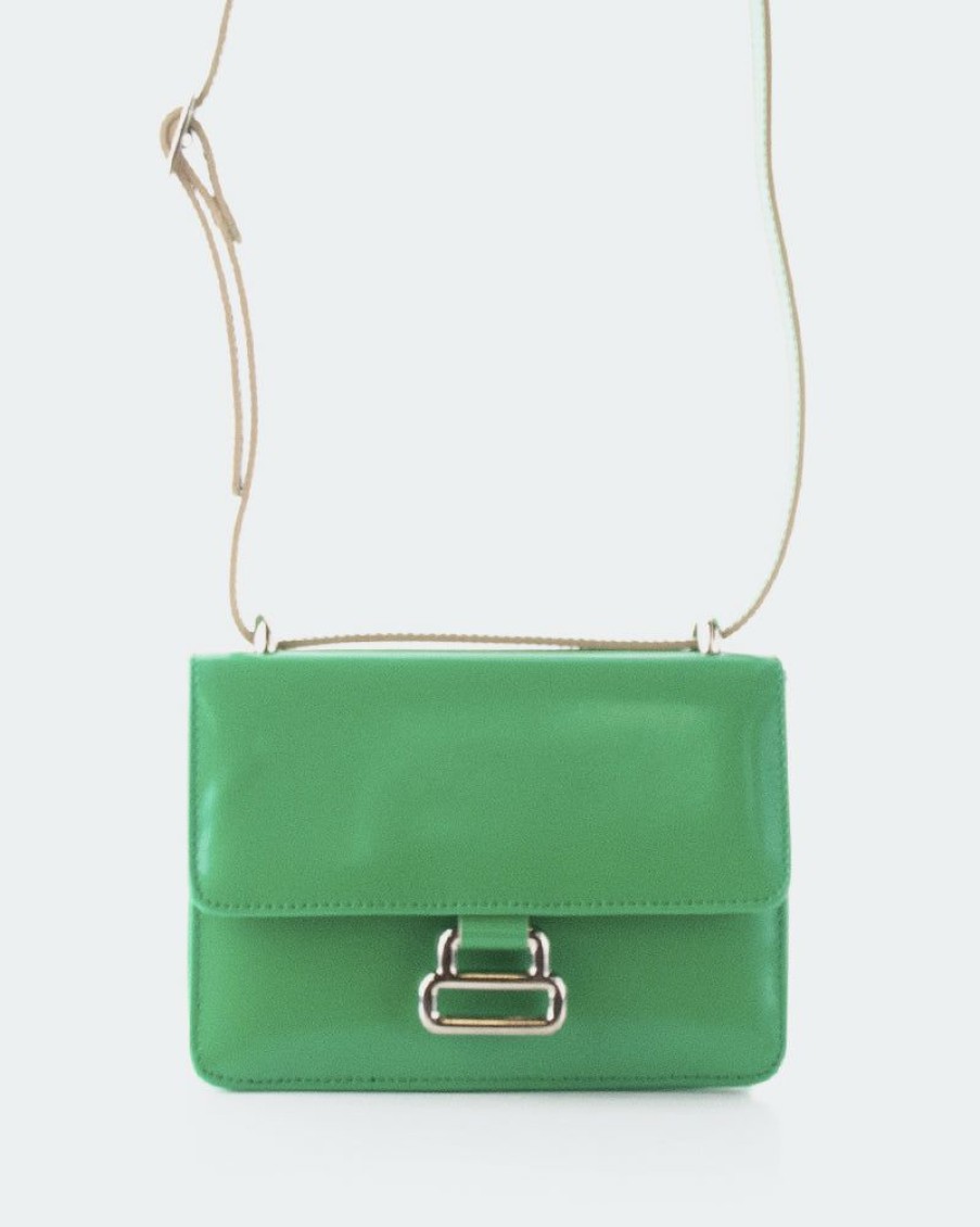 Bags L'Intervalle | L'Intervalle Breezy Green Leather Green Leather/Cuir Vert