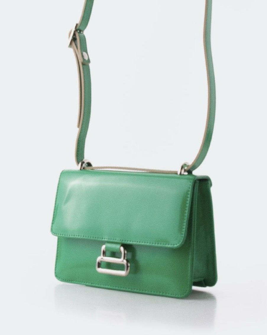 Bags L'Intervalle | L'Intervalle Breezy Green Leather Green Leather/Cuir Vert