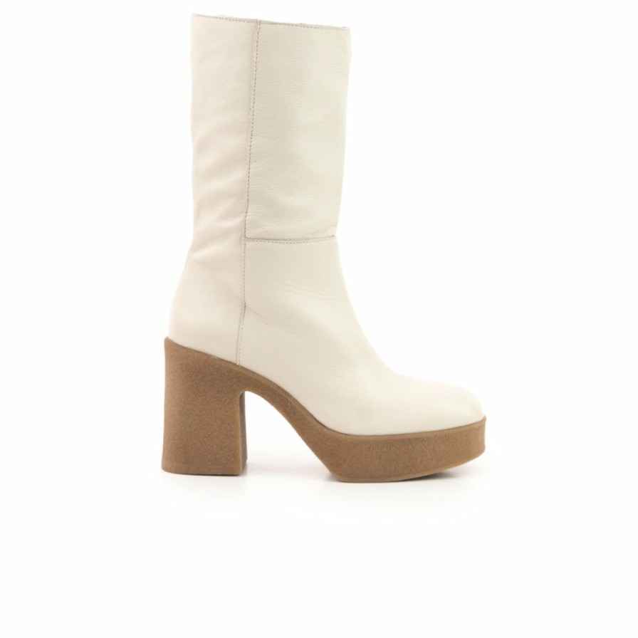 Women L'Intervalle | L'Intervalle Women Midway Off White Leather