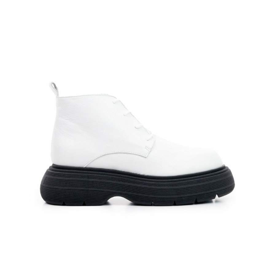 Women L'Intervalle | L'Intervalle Marchena White Leather