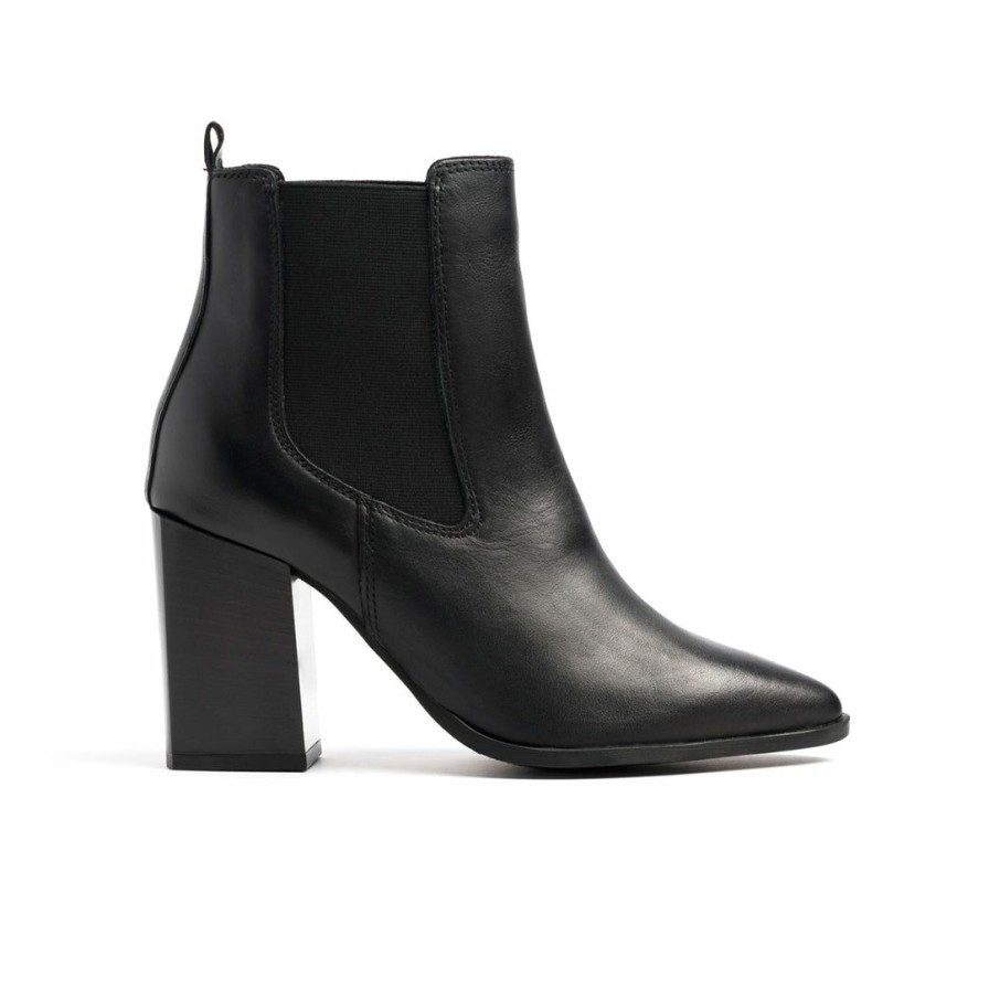 Women L'Intervalle | L'Intervalle Women Laredo Black Leather Boots