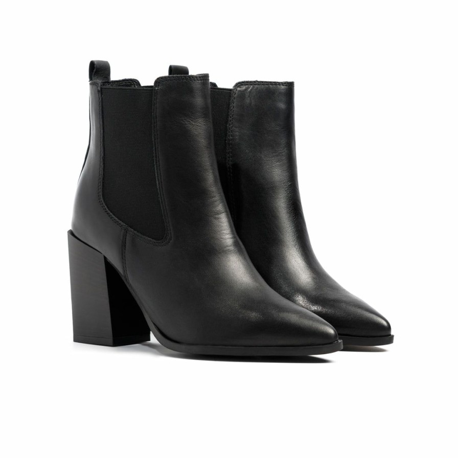 Women L'Intervalle | L'Intervalle Women Laredo Black Leather Boots