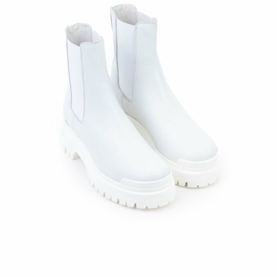 Women L'Intervalle | L'Intervalle Kirby White Leather/White Sole