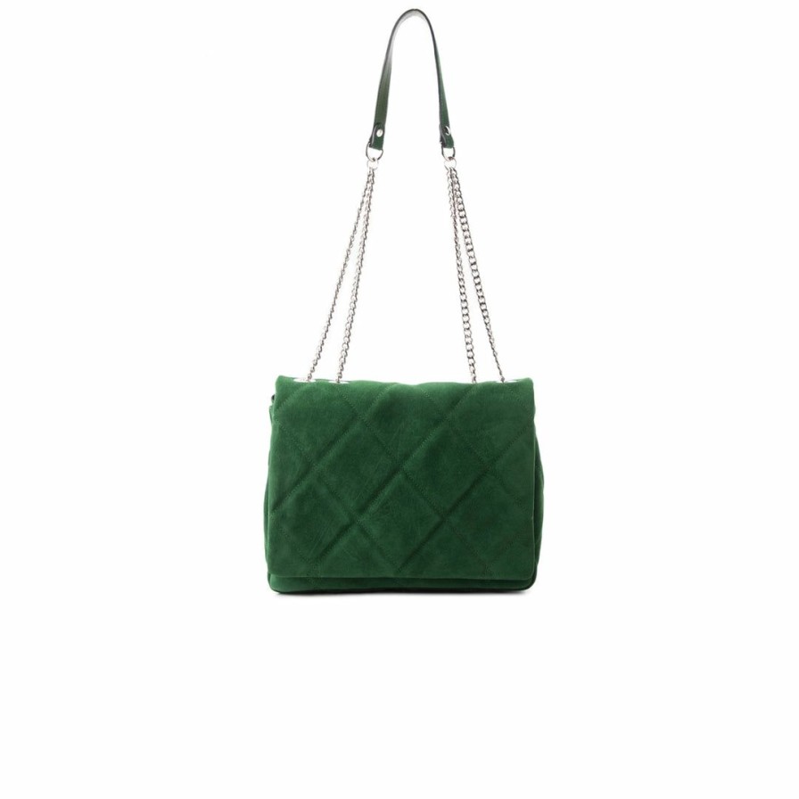 Bags L'Intervalle | L'Intervalle Women Monna Dark Green Suede Dark Green Suede/Suede Vert Fonce