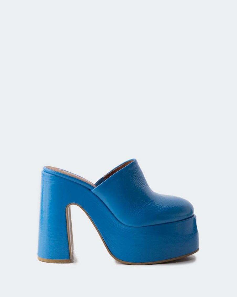 Women L'Intervalle | L'Intervalle Women Muse Blue Leather Blue Leather/Cuir Bleu