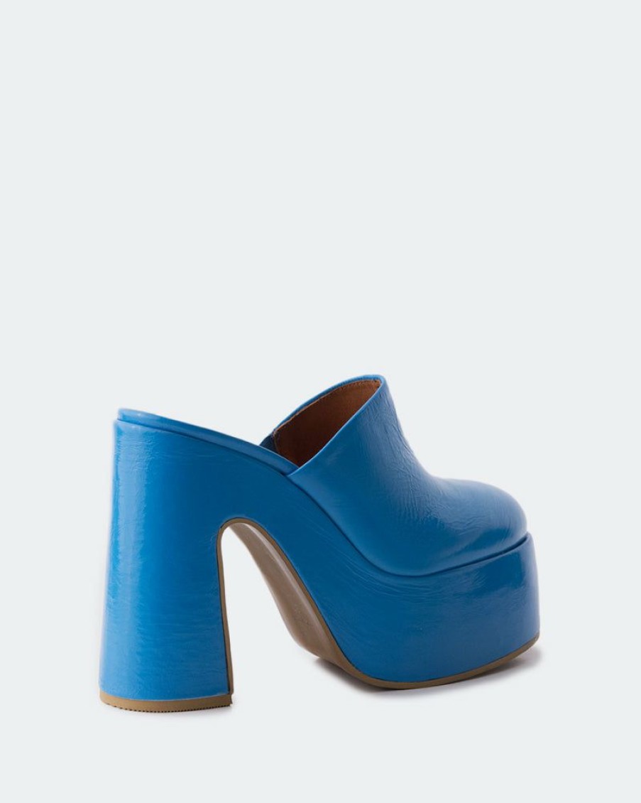 Women L'Intervalle | L'Intervalle Women Muse Blue Leather Blue Leather/Cuir Bleu