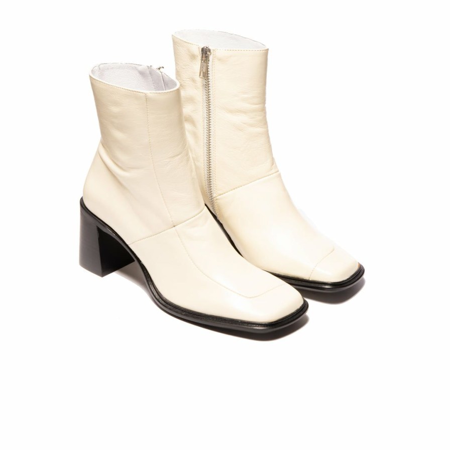 Women L'Intervalle | L'Intervalle Cortland Off White Leather