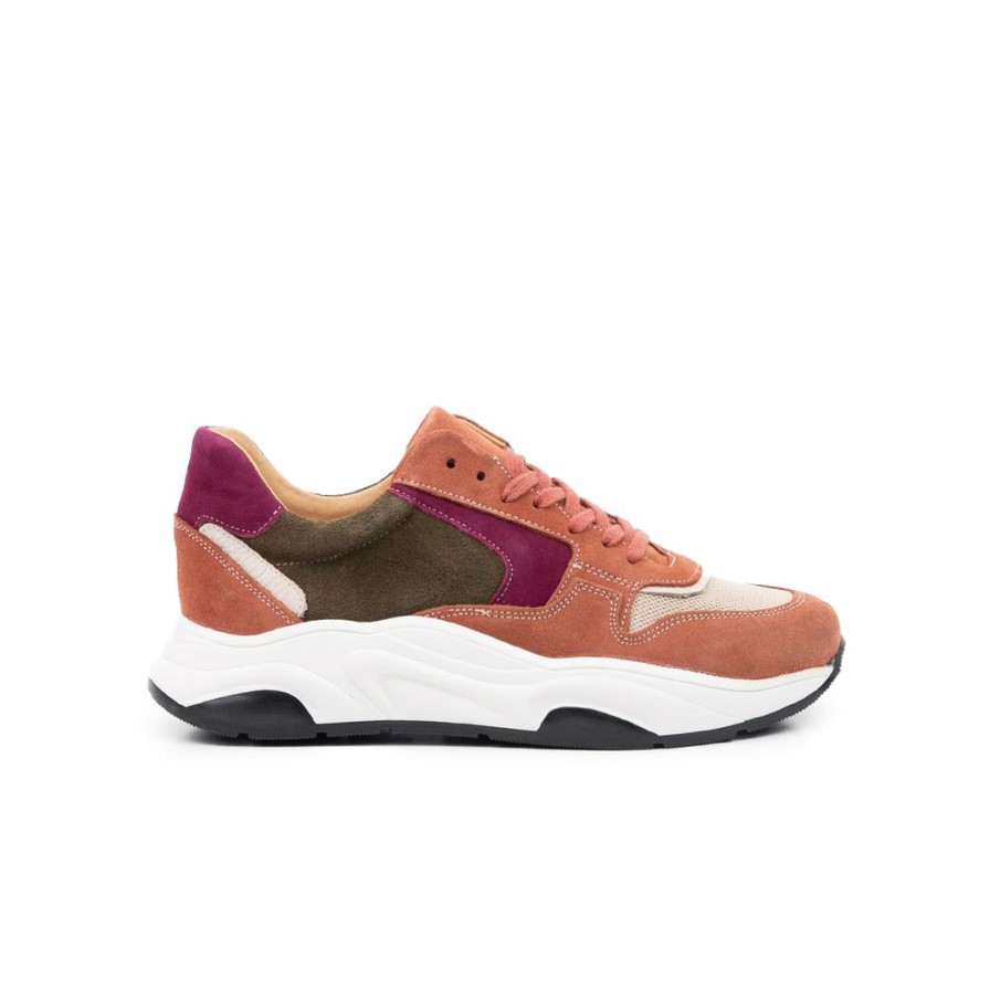 Women L'Intervalle | L'Intervalle Creep Orange Suede Mix