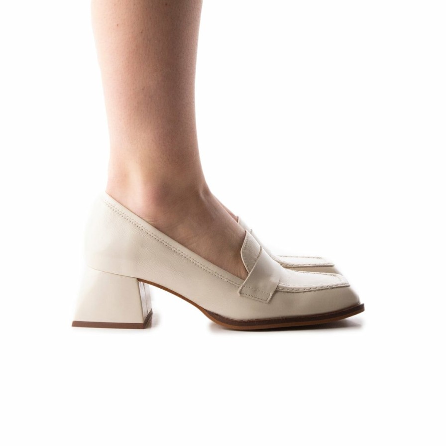 Women L'Intervalle | L'Intervalle Canterbury Off White Leather Women Off White Leather/Cuir Blanc Casse