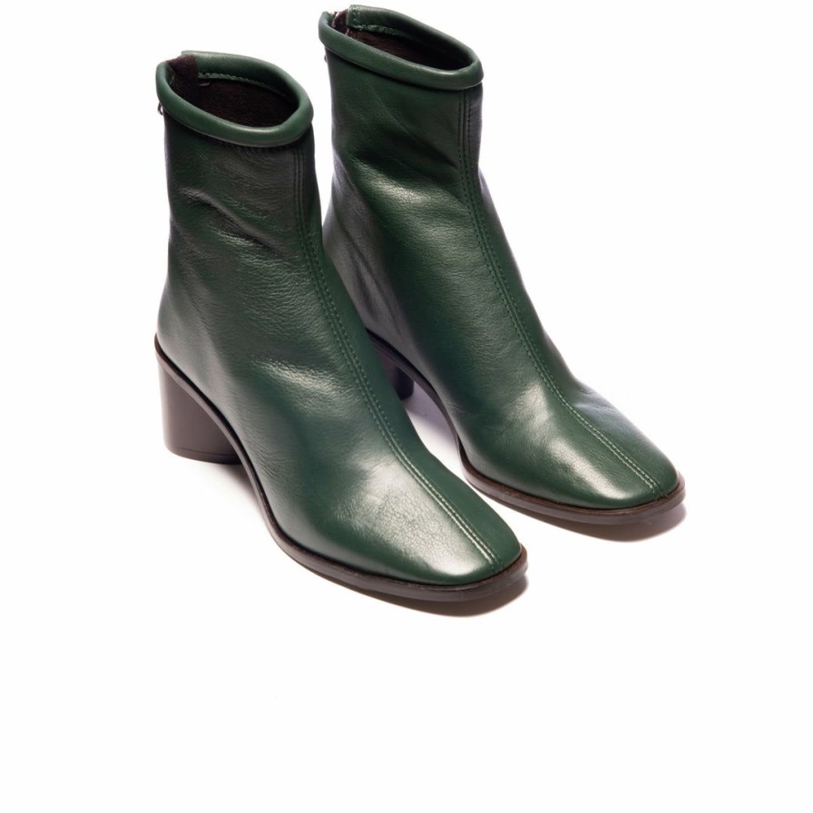 Women L'Intervalle | L'Intervalle Women Rossio Green Leather