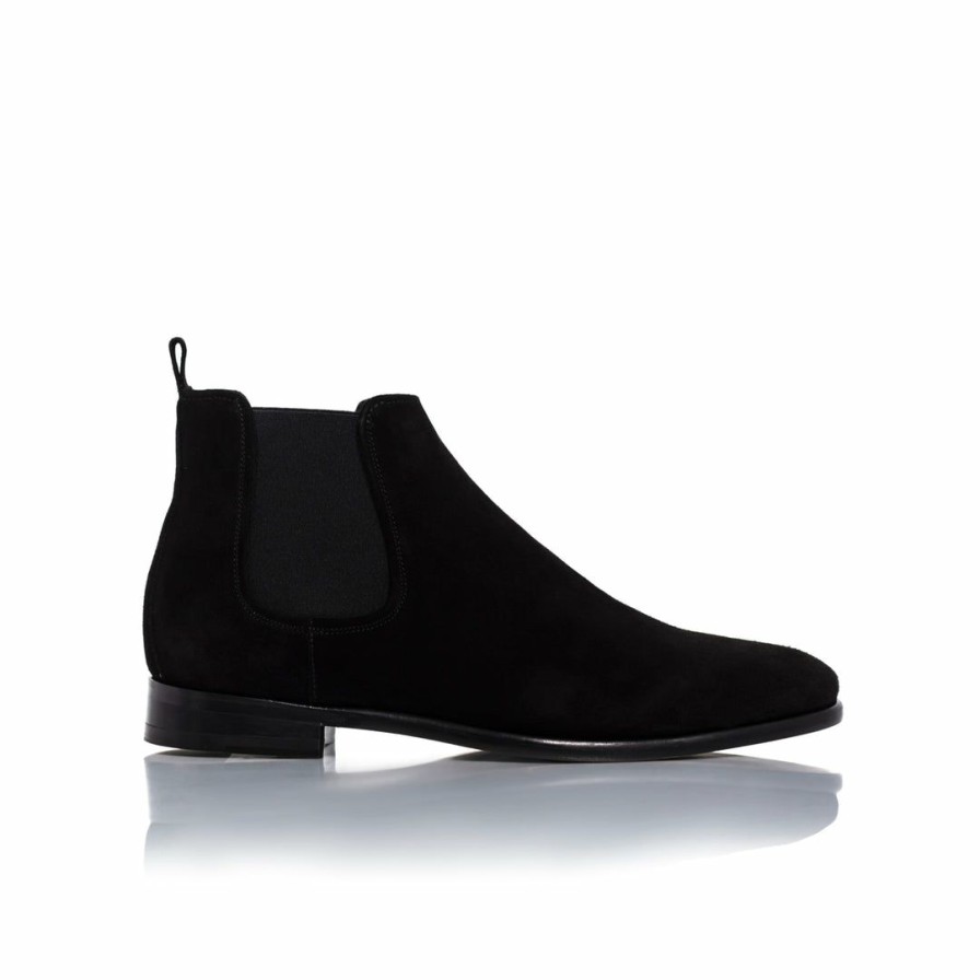 Men L'Intervalle | L'Intervalle James Black Suede Boots Men