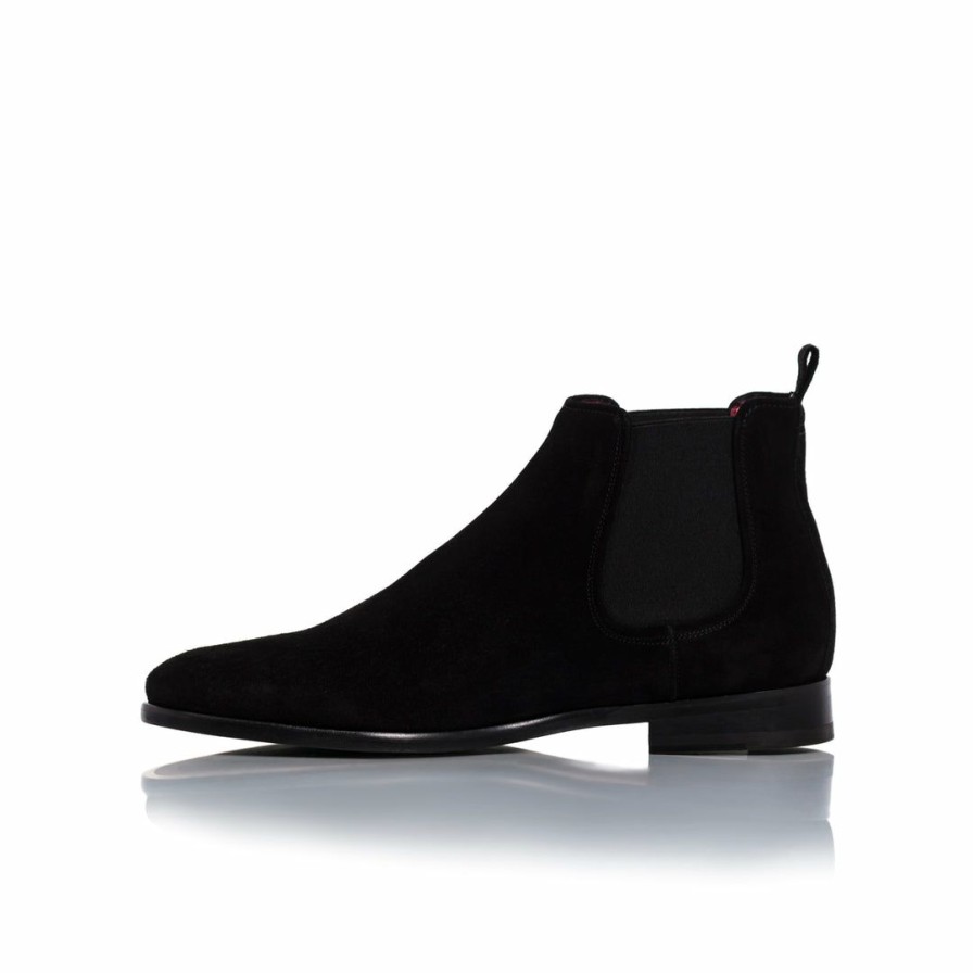 Men L'Intervalle | L'Intervalle James Black Suede Boots Men