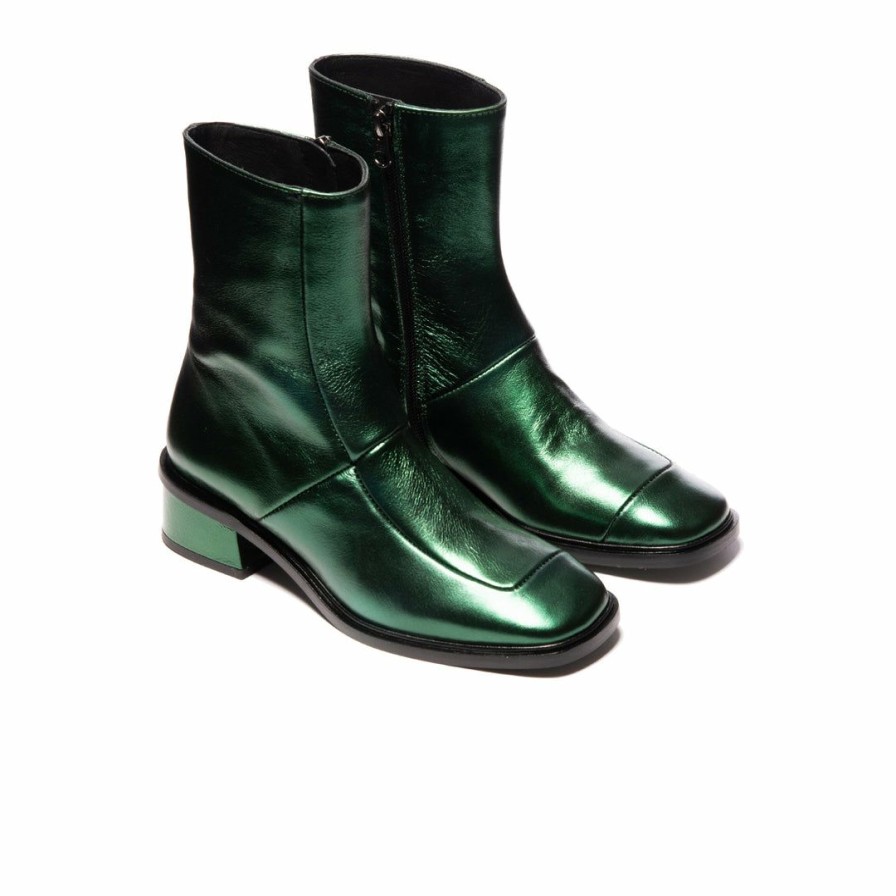 Women L'Intervalle | L'Intervalle Women Albany Green Metallic