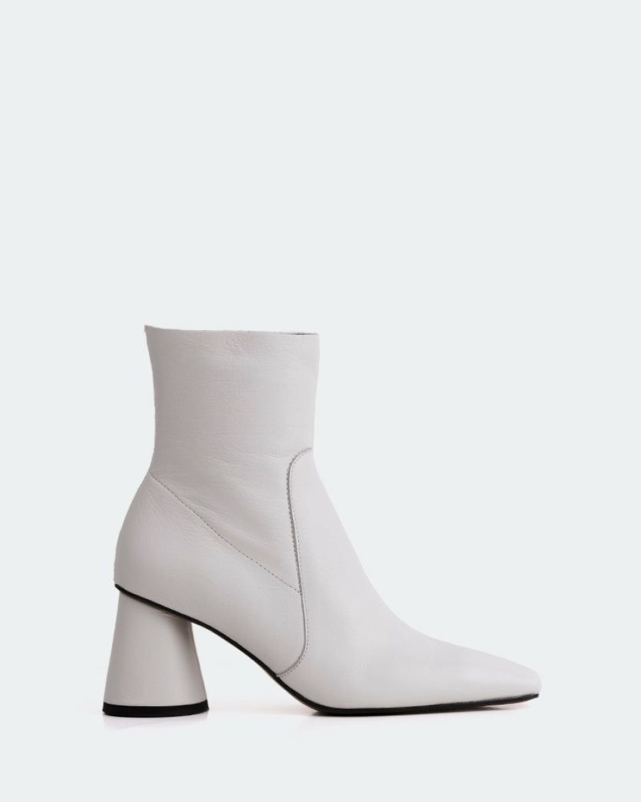 Women L'Intervalle | L'Intervalle Eaton White Leather Boots White Leather/Cuir Blanc