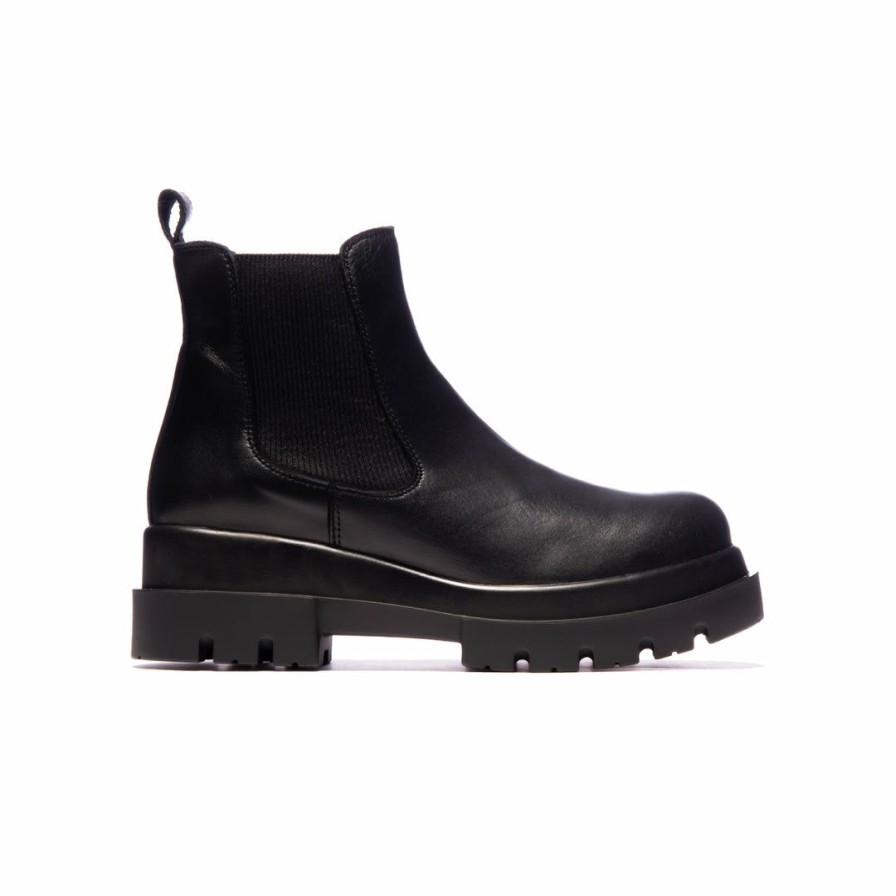 Women L'Intervalle | L'Intervalle Bandit Black Leather