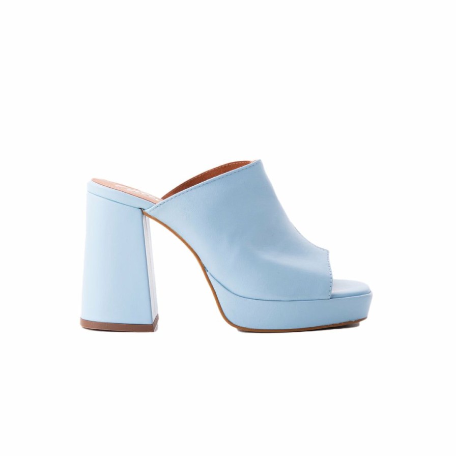 Women L'Intervalle | L'Intervalle Avenida Light Blue Leather Women Light Blue Leather/Cuir Bleu Pale