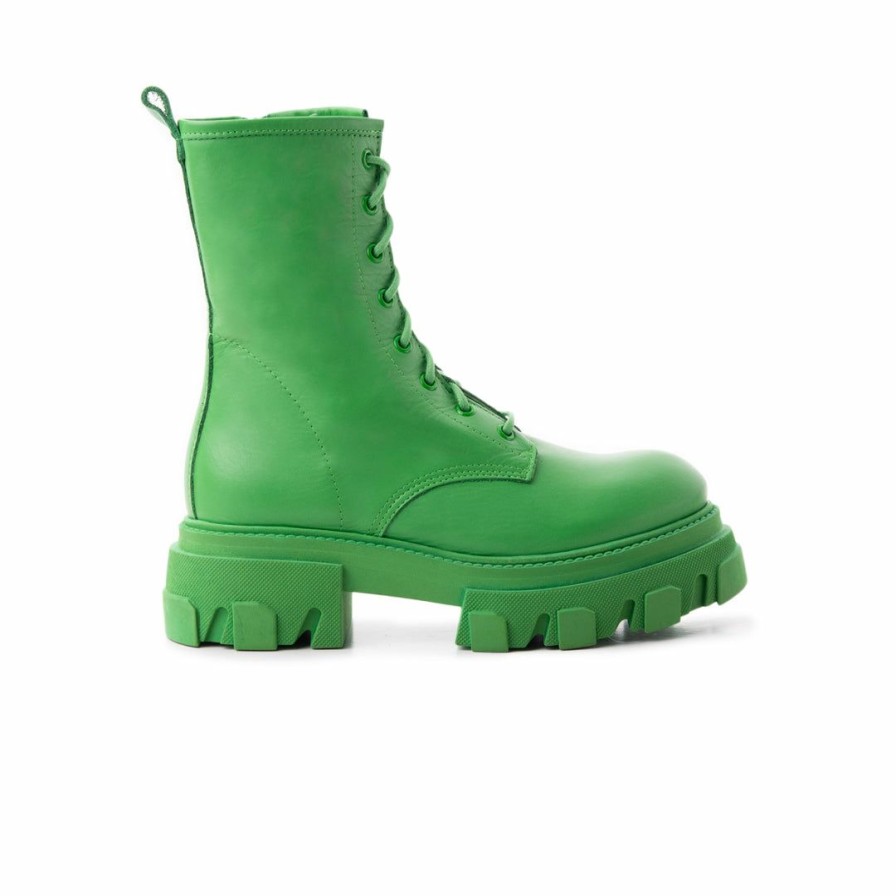 Women L'Intervalle | L'Intervalle Fukoka Women Green Leather/Green Sole