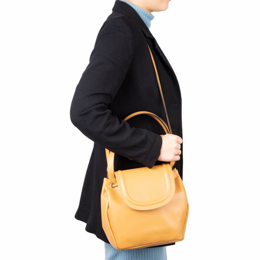 Bags L'Intervalle | L'Intervalle Croisette Tan Leather Women Tan Leather/Ocre Cuir