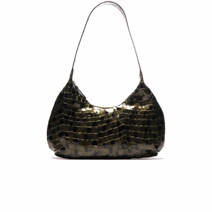 Bags L'Intervalle | L'Intervalle Women Molly Green Shiny Croco