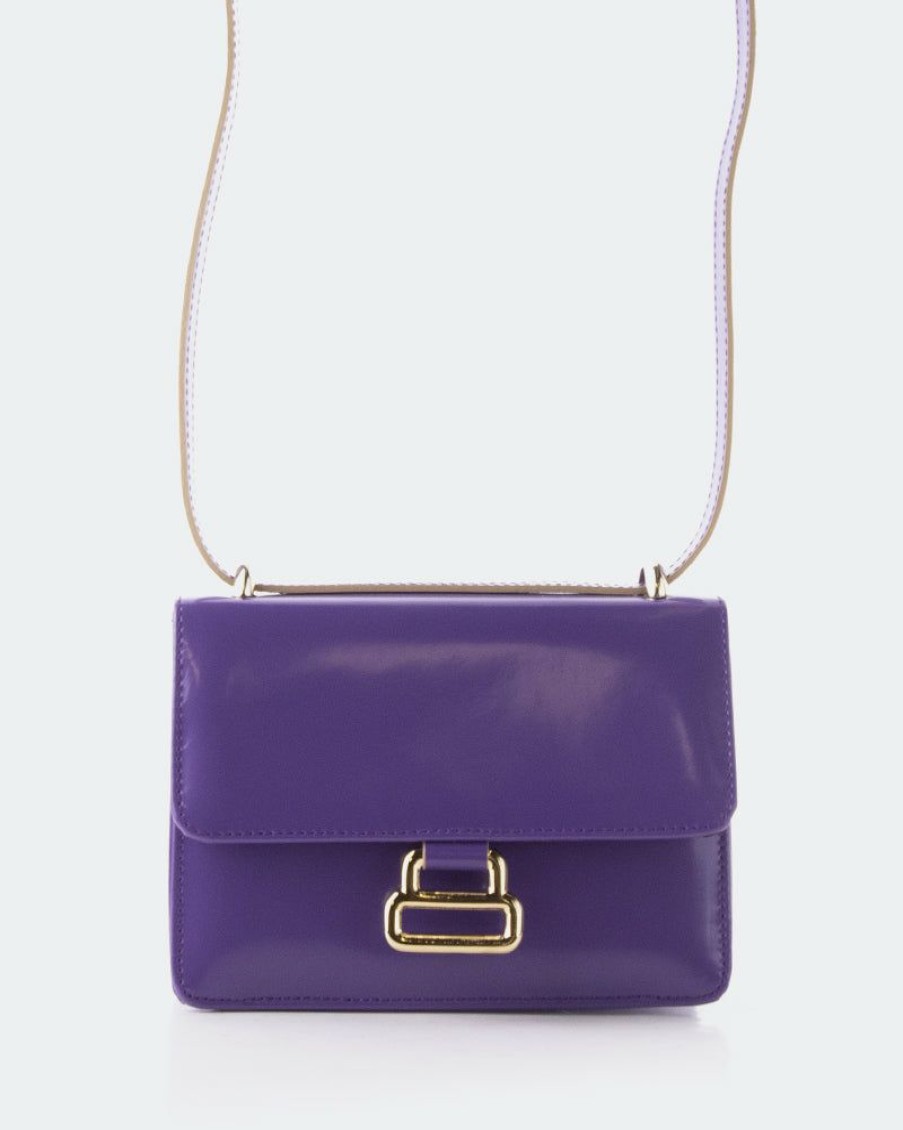 Bags L'Intervalle | L'Intervalle Breezy Purple Leather Women Purple Leather/Cuir Violet