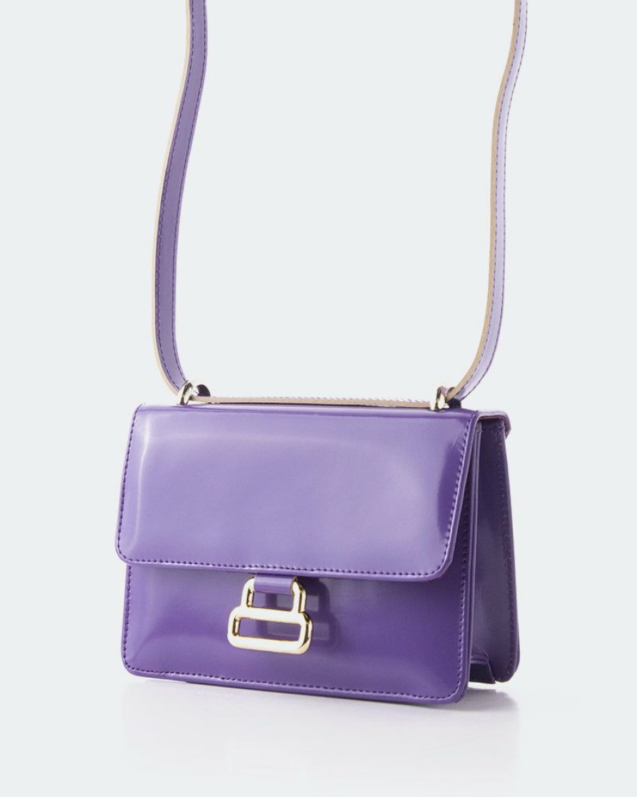 Bags L'Intervalle | L'Intervalle Breezy Purple Leather Women Purple Leather/Cuir Violet