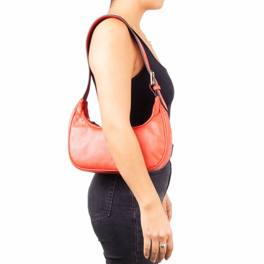 Women L'Intervalle | L'Intervalle District Red Leather Red Leather/Cuir Rouge