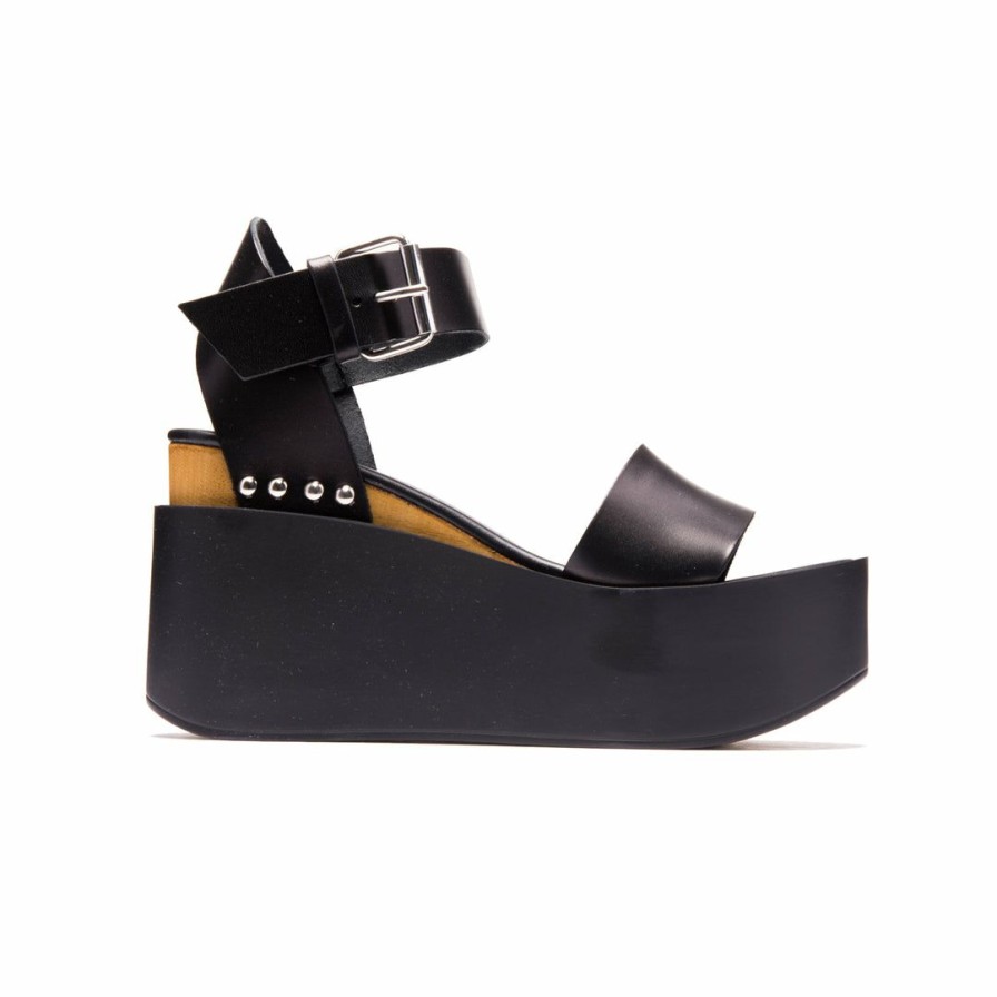 Women L'Intervalle | L'Intervalle Artemis Black Leather Women