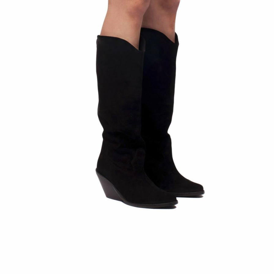 Women L'Intervalle | L'Intervalle Parton Black Suede Women