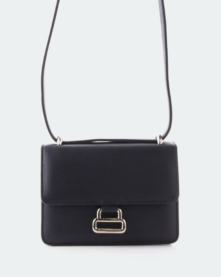 Bags L'Intervalle | L'Intervalle Breezy Black Leather Women Black Leather/Cuir Noir