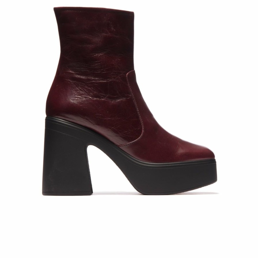 Women L'Intervalle | L'Intervalle Women Bolzano Burgundy Leather