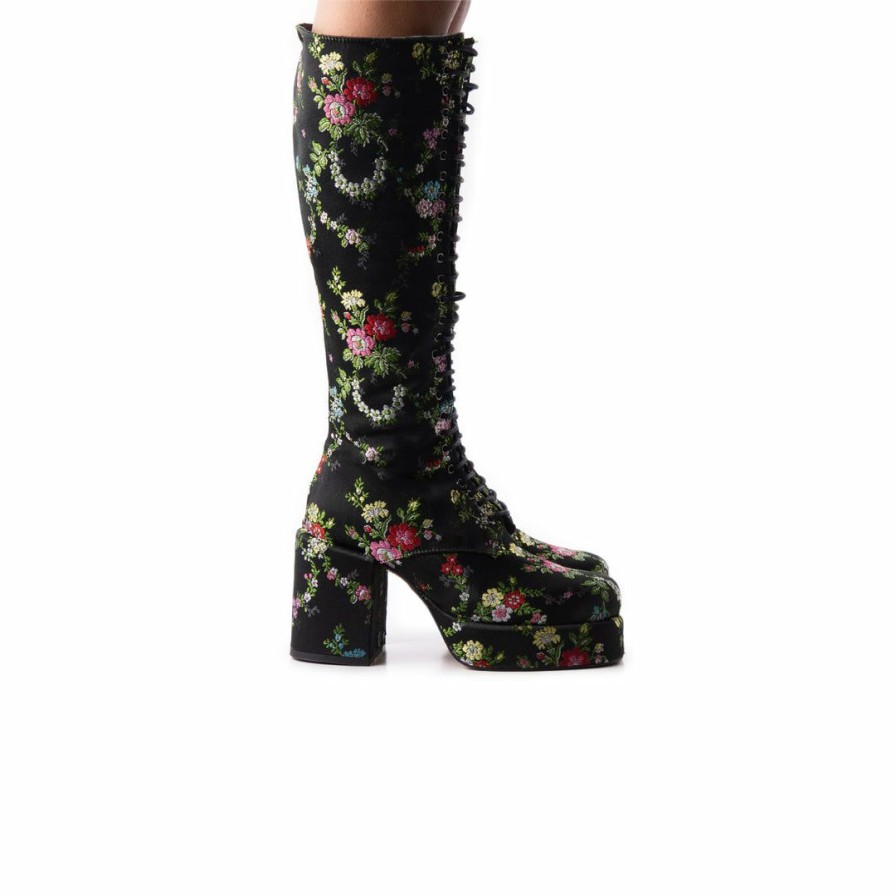 Women L'Intervalle | L'Intervalle Freedom Women Black Floral Fabric