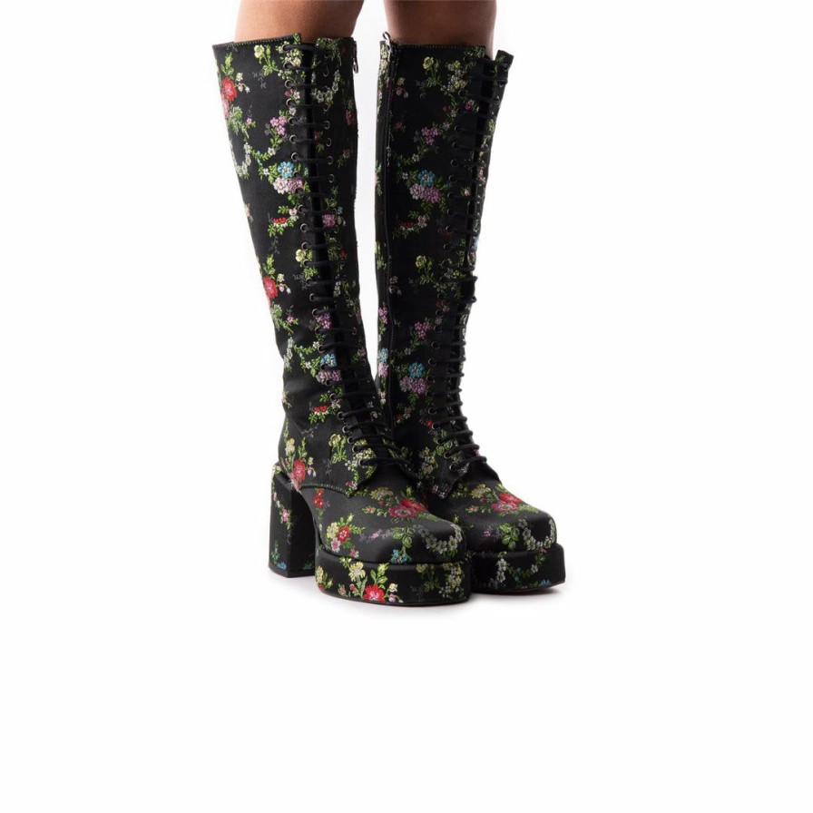 Women L'Intervalle | L'Intervalle Freedom Women Black Floral Fabric