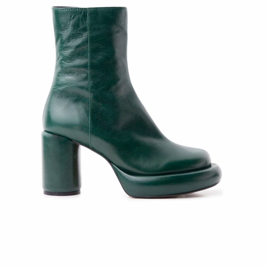 Women L'Intervalle | L'Intervalle Weston Women Dark Green Leather