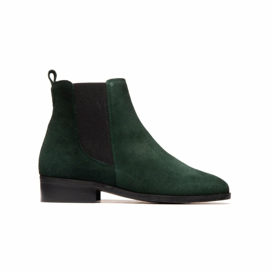 Women L'Intervalle | L'Intervalle Women Tula Green Suede