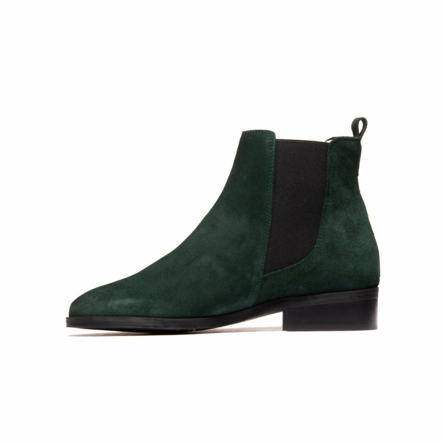 Women L'Intervalle | L'Intervalle Women Tula Green Suede