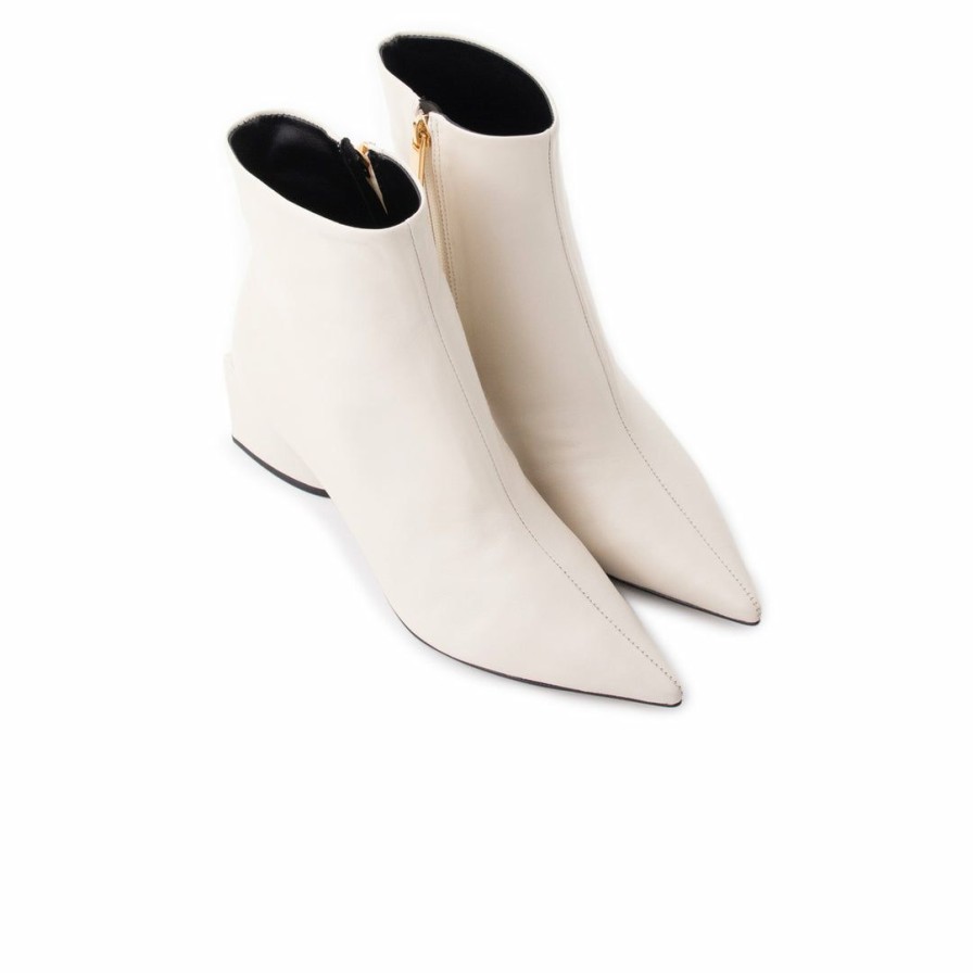 Women L'Intervalle | L'Intervalle Palazzo Women Cream Leather