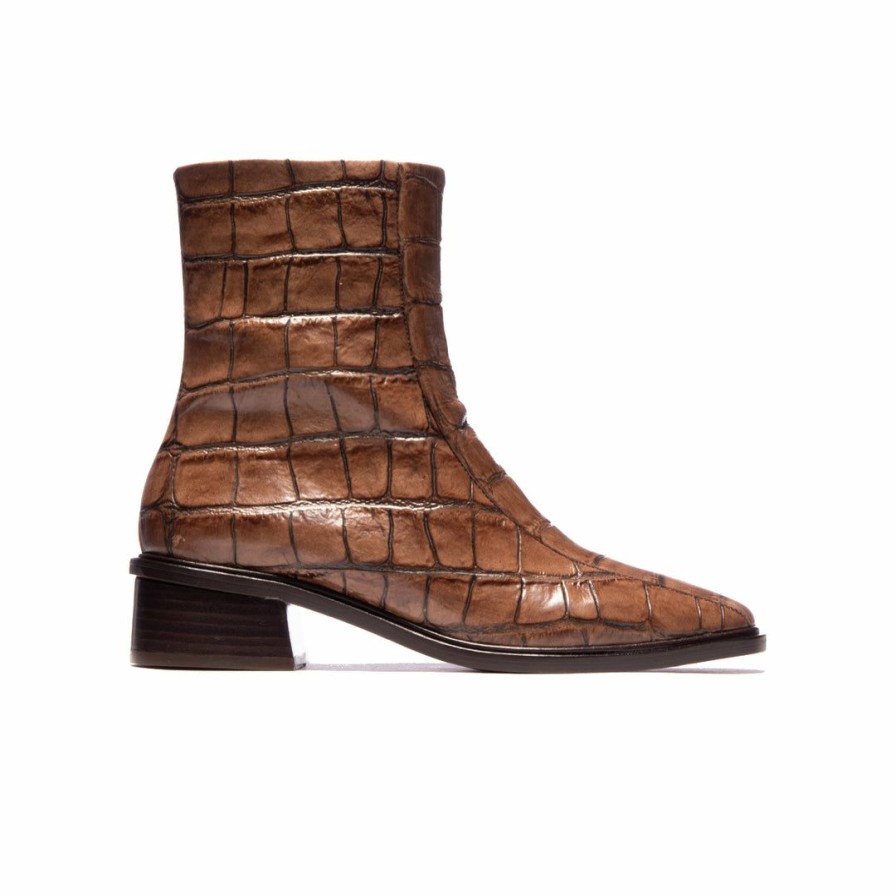 Women L'Intervalle | L'Intervalle Women Gilgen Camel Croco