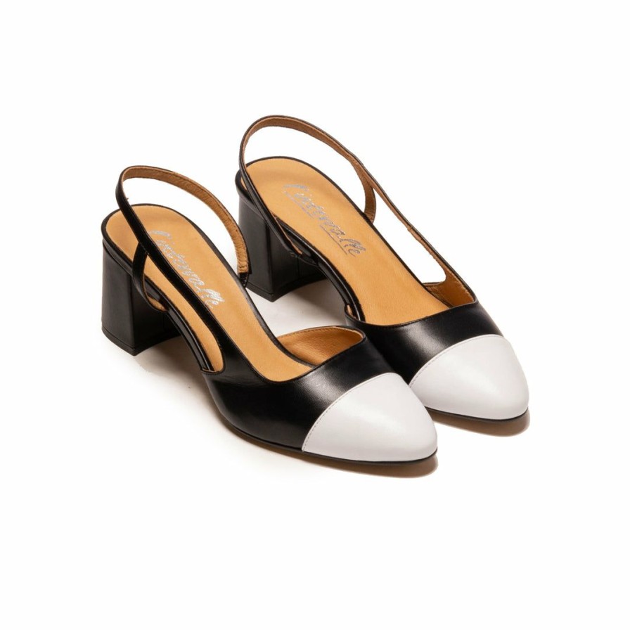 Women L'Intervalle | L'Intervalle Palar Black/White Leather