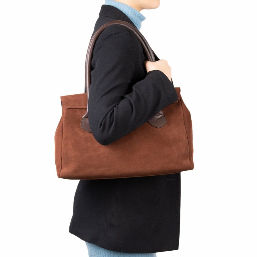 Bags L'Intervalle | L'Intervalle Mazarine Brown Suede Brown Suede/Suede Brun