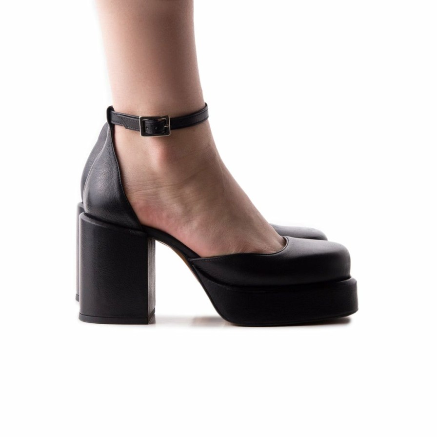 Women L'Intervalle | L'Intervalle Cambridge Black Leather Women Black Leather/Cuir Noir