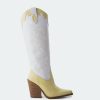 Women L'Intervalle | L'Intervalle Otis Yellow White Leather Women Yellow White Leather/Cuir Jaune Blanc