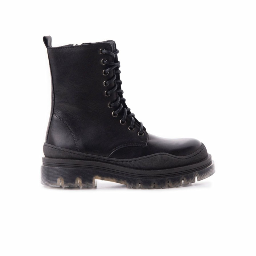 Women L'Intervalle | L'Intervalle Nagasaki Black Leather/Black Sole