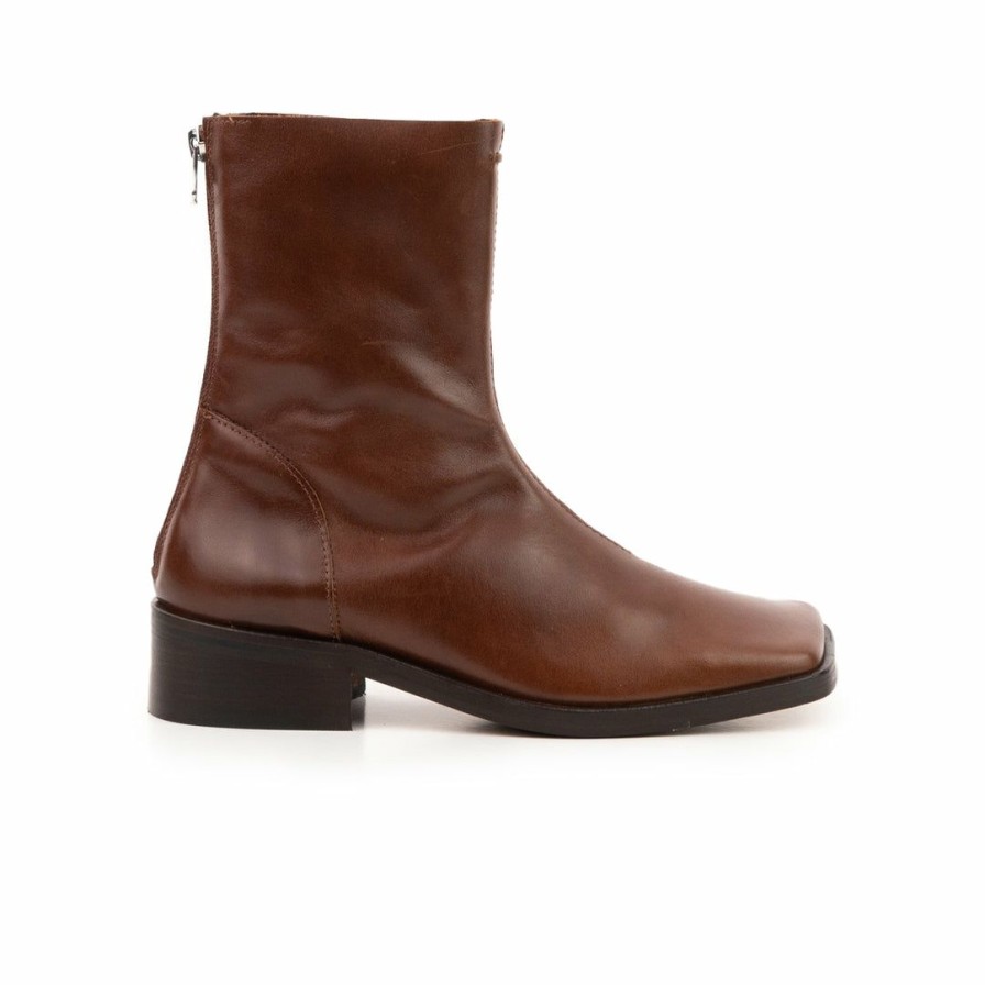 Women L'Intervalle | L'Intervalle Women Jaca Chestnut Leather