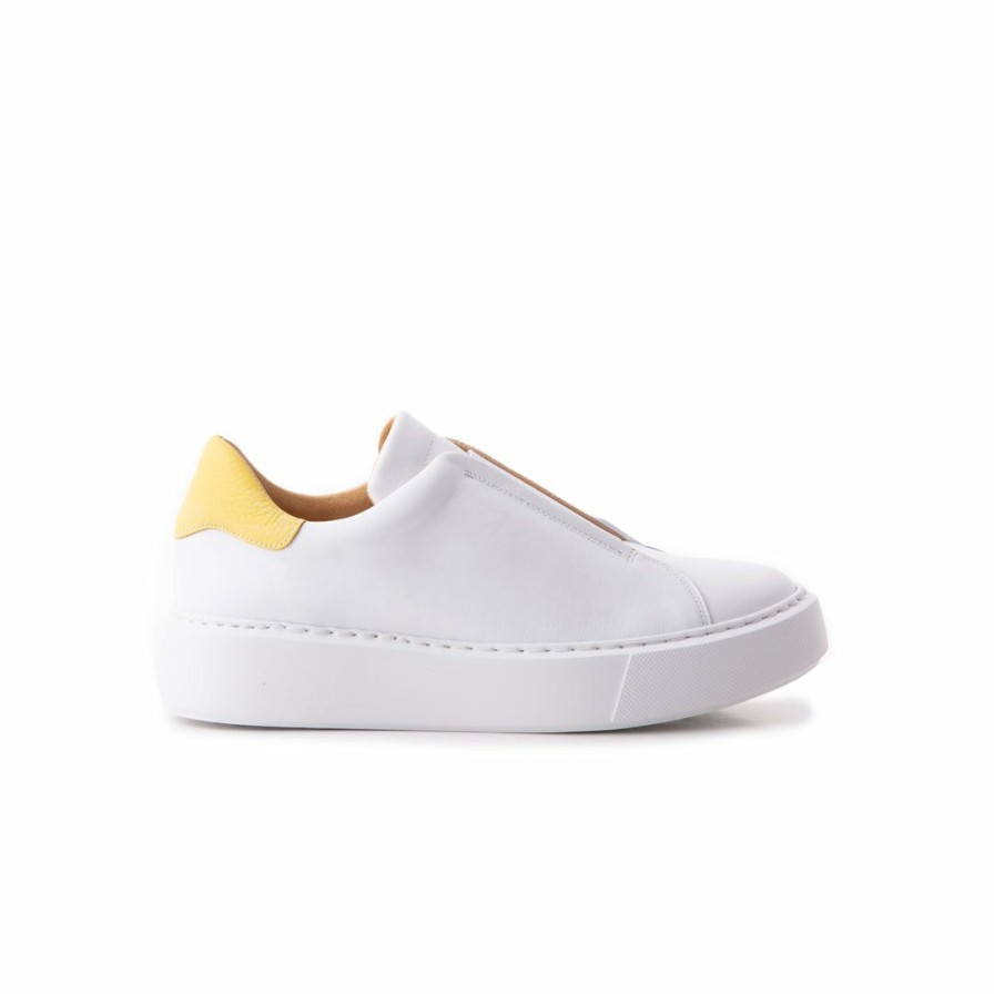 Women L'Intervalle | L'Intervalle Tiger White Yellow Leather White Yellow Leather/Cuir Blanc Jaune