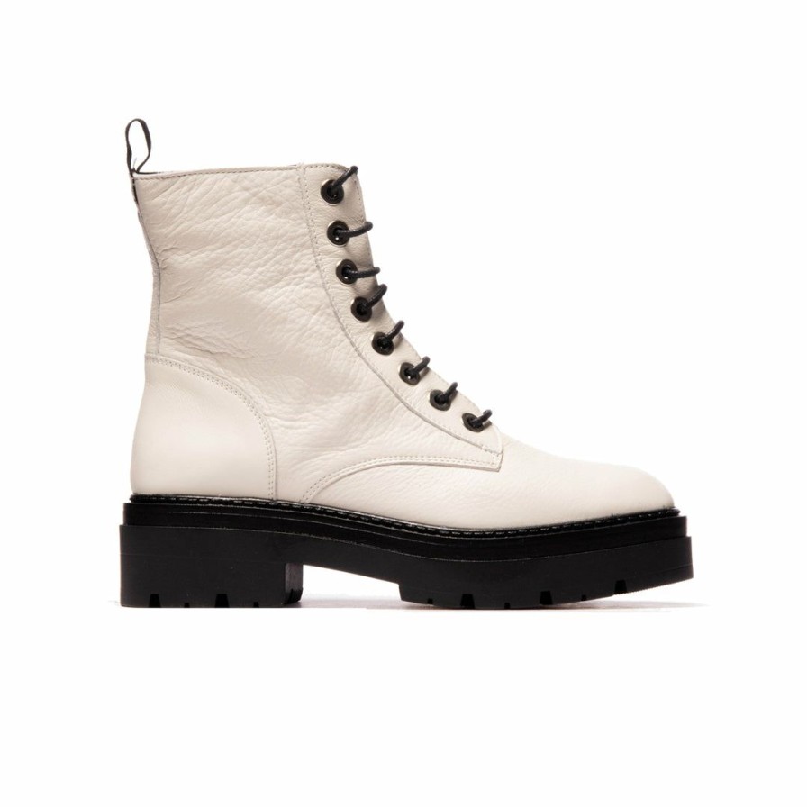 Women L'Intervalle | L'Intervalle Women Chietti Off White Leather