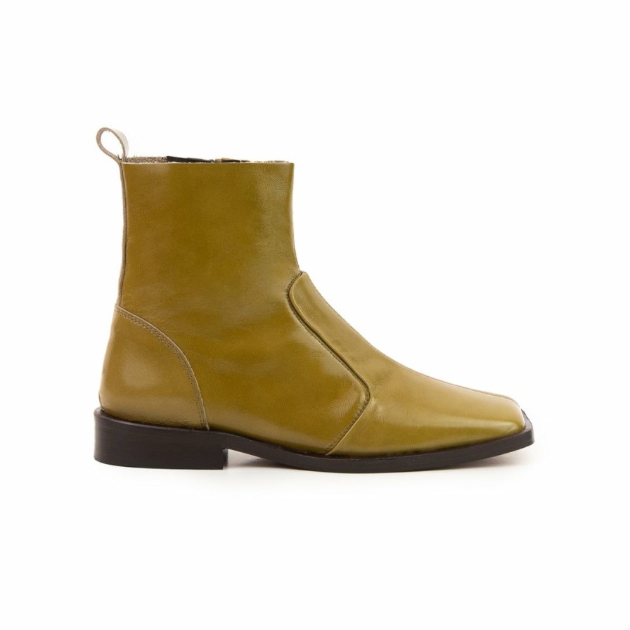 Women L'Intervalle | L'Intervalle Linea Women Sage Leather