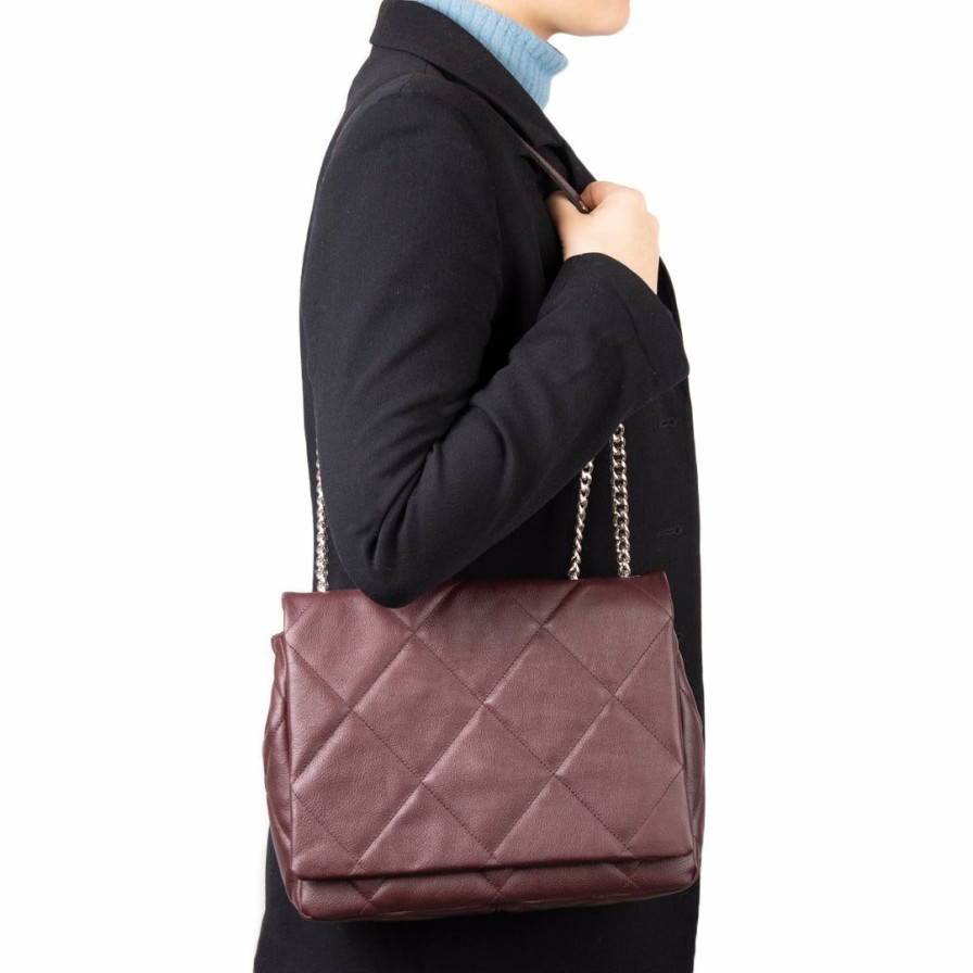 Bags L'Intervalle | L'Intervalle Monna Bordeau Leather Women Bordeau Leather/Cuir Bordeau