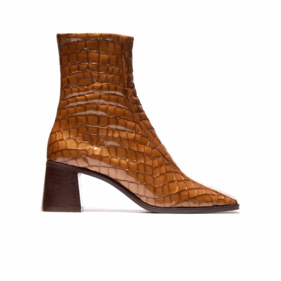 Women L'Intervalle | L'Intervalle Bogart Tan Shiny Croco